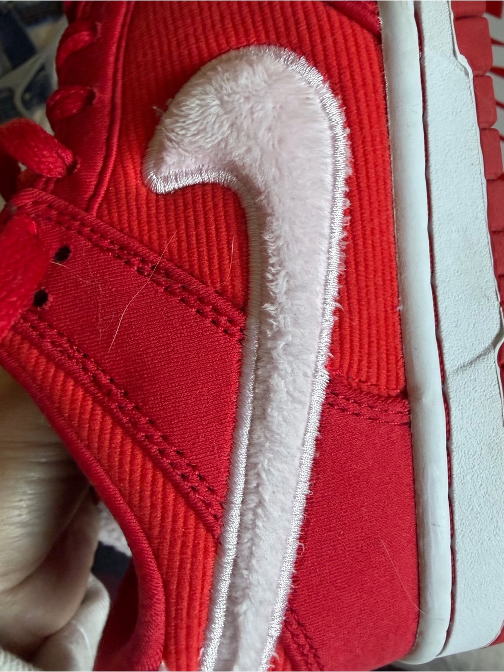 Nike Kids Red and White Low-Top Sneakers - Picture 3 of 5